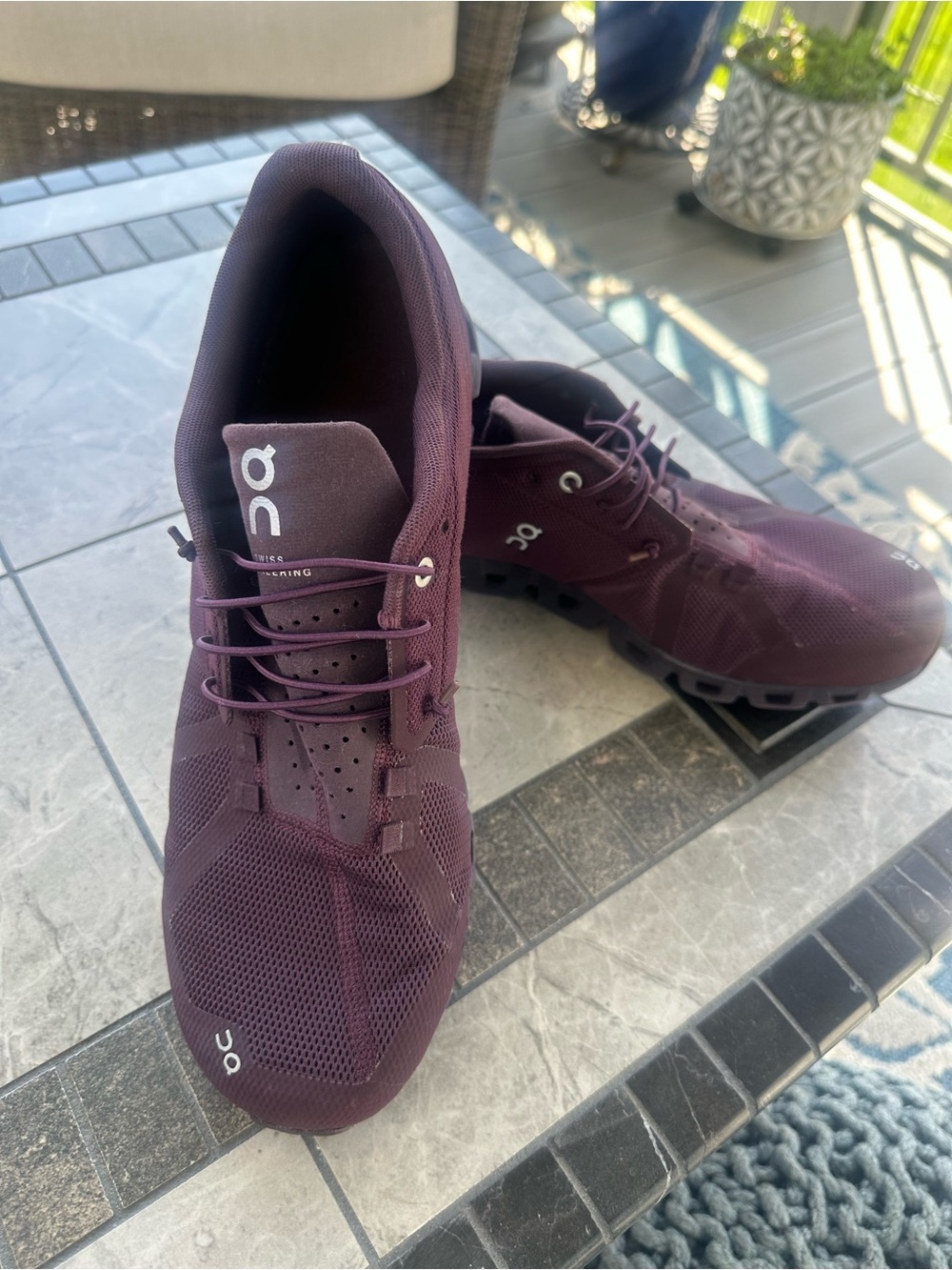 On Cloud Men's Athletic Shoes - Deep Burgundy
